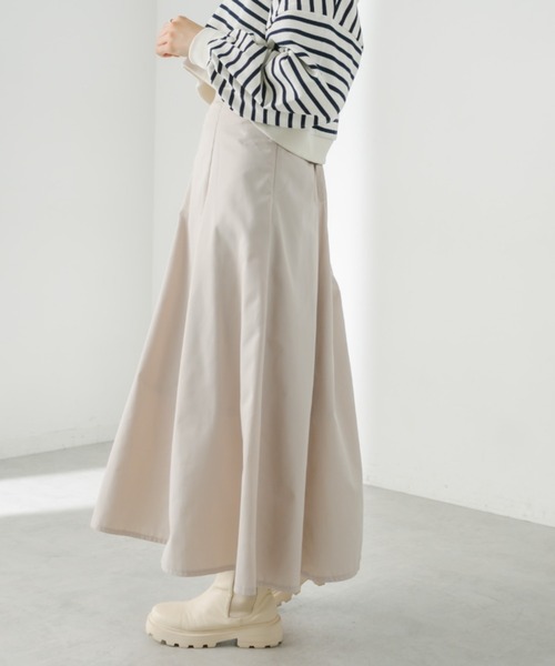 OLIVE des OLIVE（オリーブデオリーブ）の「後レースアップフレアスカート（スカート・レディース・ベージュ/サックスブルー/ワンウォッシュ・FREE）」の8枚目の写真