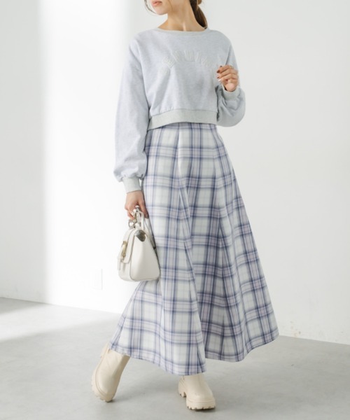 OLIVE des OLIVE（オリーブデオリーブ）の「後レースアップフレアスカート（スカート・レディース・ベージュ/サックスブルー/ワンウォッシュ・FREE）」の10枚目の写真