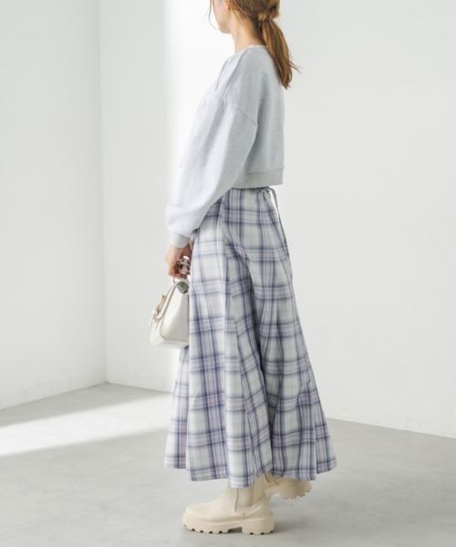 OLIVE des OLIVE（オリーブデオリーブ）の「後レースアップフレアスカート（スカート・レディース・ベージュ/サックスブルー/ワンウォッシュ・FREE）」の11枚目の写真