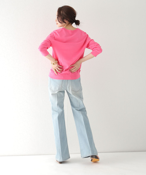 セール】【GIRL】七分袖Vネックプルオーバー◇（ニット/セーター