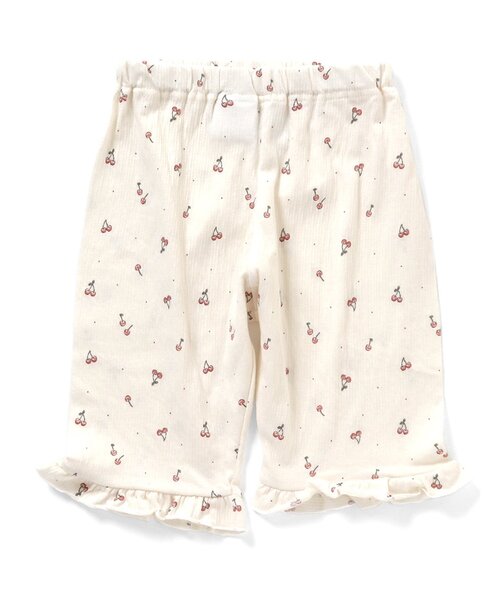 Ampersand（アンパサンド）の「さくらんぼ柄前開きパジャマ（ルームウェア/パジャマ・キッズ・ラベンダー/アイボリー・100/90/140/130/120/110/80）」の4枚目の写真