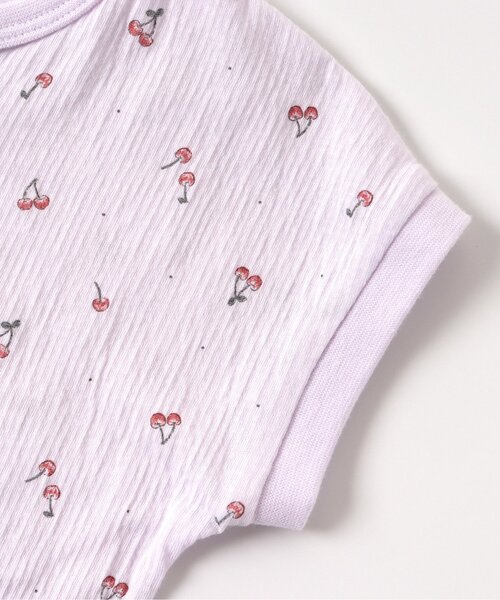 Ampersand（アンパサンド）の「さくらんぼ柄前開きパジャマ（ルームウェア/パジャマ・キッズ・ラベンダー/アイボリー・100/90/140/130/120/110/80）」の8枚目の写真