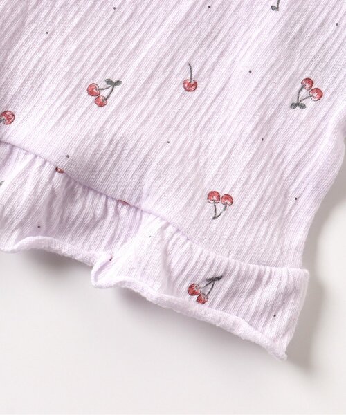 Ampersand（アンパサンド）の「さくらんぼ柄前開きパジャマ（ルームウェア/パジャマ・キッズ・ラベンダー/アイボリー・100/90/140/130/120/110/80）」の9枚目の写真
