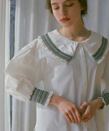 idem | shirring collar blouse/シャーリングカラーコットンブラウス(シャツ/ブラウス)