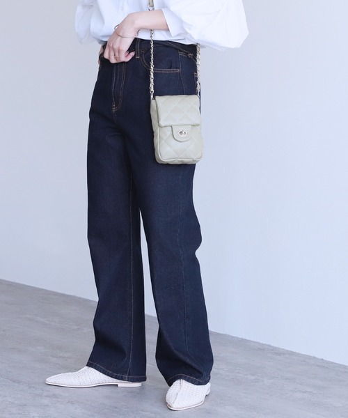 reca（レカ）の「美シルエットストレートデニムパンツ（デニムパンツ・レディース・グレー/ブルー/インディゴブルー・M/L）」の2枚目の写真