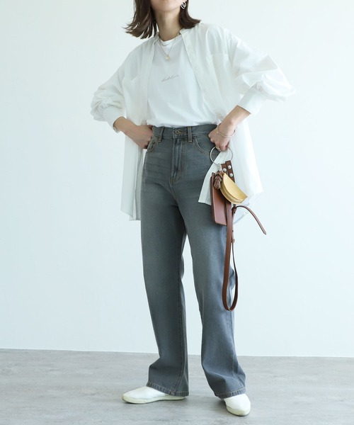 reca（レカ）の「美シルエットストレートデニムパンツ（デニムパンツ・レディース・グレー/ブルー/インディゴブルー・M/L）」の6枚目の写真