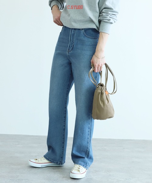 reca（レカ）の「美シルエットストレートデニムパンツ（デニムパンツ・レディース・グレー/ブルー/インディゴブルー・M/L）」の8枚目の写真