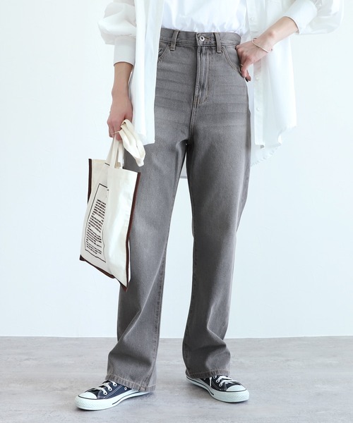 reca（レカ）の「美シルエットストレートデニムパンツ（デニムパンツ・レディース・グレー/ブルー/インディゴブルー・M/L）」の9枚目の写真