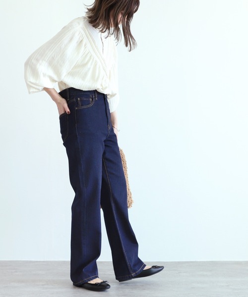 reca（レカ）の「美シルエットストレートデニムパンツ（デニムパンツ・レディース・グレー/ブルー/インディゴブルー・M/L）」の18枚目の写真