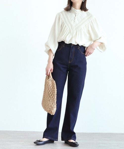 reca（レカ）の「美シルエットストレートデニムパンツ（デニムパンツ・レディース・グレー/ブルー/インディゴブルー・M/L）」の19枚目の写真