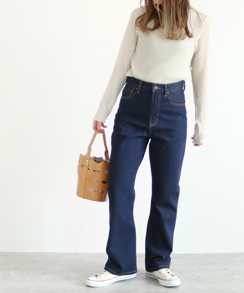 reca（レカ）の「美シルエットストレートデニムパンツ（デニムパンツ・レディース・グレー/ブルー/インディゴブルー・M/L）」の20枚目の写真