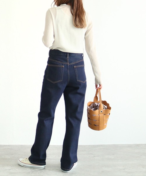 reca（レカ）の「美シルエットストレートデニムパンツ（デニムパンツ・レディース・グレー/ブルー/インディゴブルー・M/L）」の22枚目の写真
