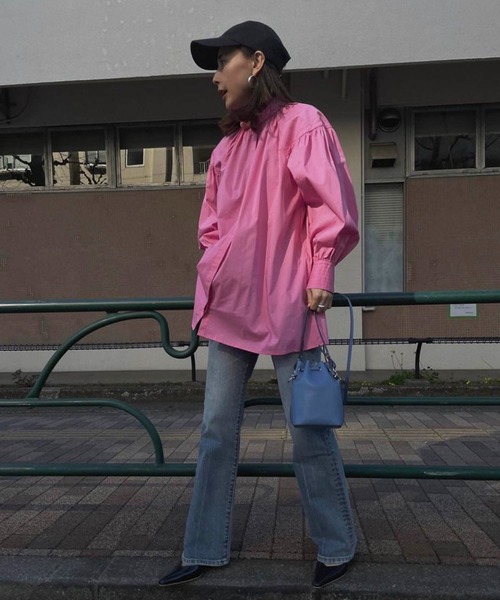 Ameri(アメリ)の「BEADS STAND COLLAR BLOUSE(シャツ/ブラウス・レディース・ホワイト/ピンク/ブルー・FREE)」の12枚目の写真