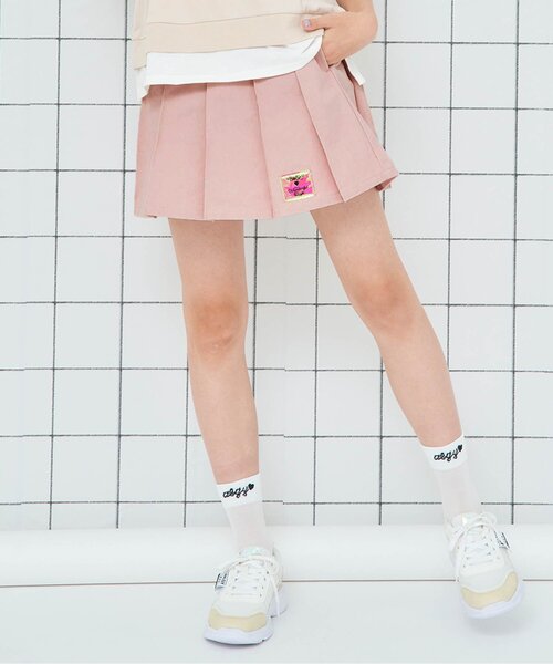 algy（アルジー）の「オーロラパッチプリーツスカート（スカート・キッズ・ピンク/サックスブルー/ミント/イエロー・XXX-SMALL/SMALL/X-SMALL/MEDIUM/XX-SMALL）」の4枚目の写真