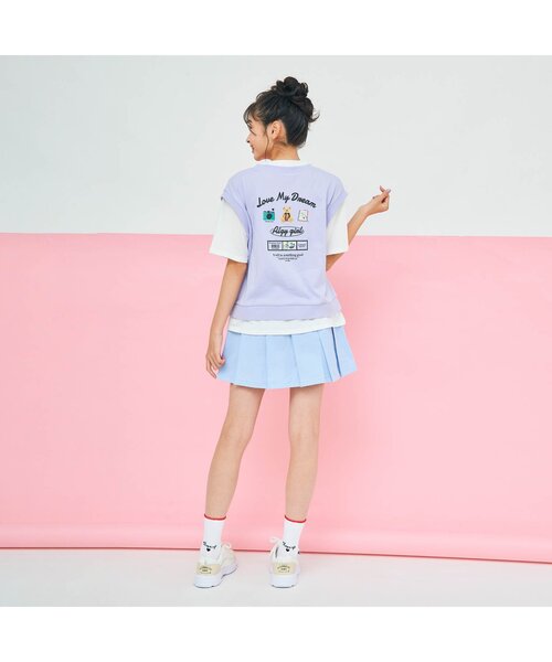 algy（アルジー）の「オーロラパッチプリーツスカート（スカート・キッズ・ピンク/サックスブルー/ミント/イエロー・XXX-SMALL/SMALL/X-SMALL/MEDIUM/XX-SMALL）」の9枚目の写真