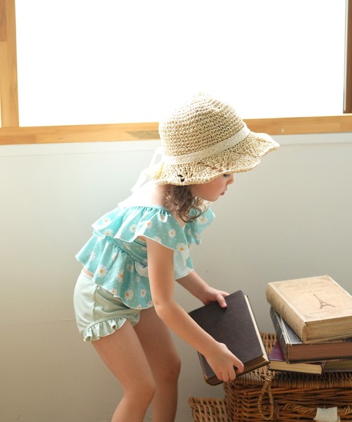 utatane(ウタタネ)の「キッズ水着 女の子 マーガレット セパレート(水着・キッズ・レッド/グリーン・120cm/110cm/130cm)」の9枚目の写真