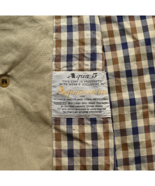 Aquascutum（アクアスキュータム）の「【ヴィンテージ古着】70's Aquascutum/アクアスキュータム エクスクルーシブ ステンカラーコート（ステンカラーコート・メンズ・ベージュ・LARGE）」の8枚目の写真