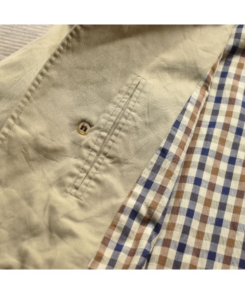 Aquascutum（アクアスキュータム）の「【ヴィンテージ古着】70's Aquascutum/アクアスキュータム エクスクルーシブ ステンカラーコート（ステンカラーコート・メンズ・ベージュ・LARGE）」の9枚目の写真