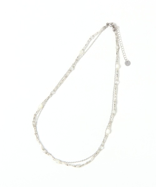 niko and...（ニコアンド）の「ビーズ2連ネックレス（ネックレス・レディース・グレー/イエロー・0）」の2枚目の写真