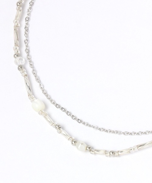 niko and...（ニコアンド）の「ビーズ2連ネックレス（ネックレス・レディース・グレー/イエロー・0）」の3枚目の写真