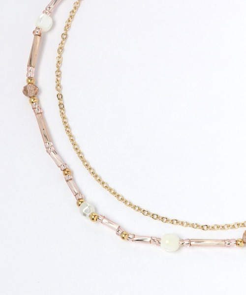 niko and...（ニコアンド）の「ビーズ2連ネックレス（ネックレス・レディース・グレー/イエロー・0）」の4枚目の写真