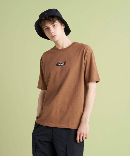 NANGA（ナンガ）の「ECO HYBRID MT LOGO TEE / エコハイブリッド MTロゴティー（Tシャツ/カットソー・メンズ・ホワイト/ブラック/グレー/ネイビー/キャメル/イエロー/サーモンピンク・M/L/XL/S）」の6枚目の写真