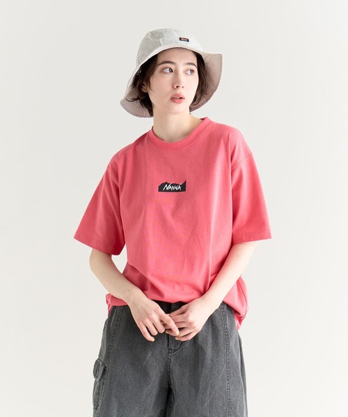 NANGA（ナンガ）の「ECO HYBRID MT LOGO TEE / エコハイブリッド MTロゴティー（Tシャツ/カットソー・メンズ・ホワイト/ブラック/グレー/ネイビー/キャメル/イエロー/サーモンピンク・M/L/XL/S）」の7枚目の写真