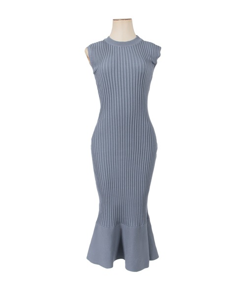 Julia Boutique(ジュリアブティック)の「ロング丈・スリーブレスマーメイドニットワンピース/22022(ワンピース・レディース・ブラック/ベージュ/ネイビー/ブラウン/ブルー/ラベンダー・LONG)」の11枚目の写真