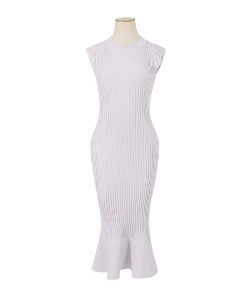 Julia Boutique(ジュリアブティック)の「ロング丈・スリーブレスマーメイドニットワンピース/22022(ワンピース・レディース・ブラック/ベージュ/ネイビー/ブラウン/ブルー/ラベンダー・LONG)」の12枚目の写真