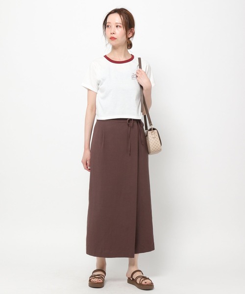 mysty woman(ミスティウーマン)の「ハイショクリンガーTシャツ 285710(Tシャツ/カットソー・レディース・ブラック/オフホワイト/ライトベージュ・FREE)」の10枚目の写真