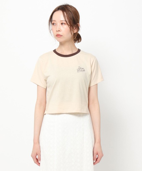 mysty woman(ミスティウーマン)の「ハイショクリンガーTシャツ 285710(Tシャツ/カットソー・レディース・ブラック/オフホワイト/ライトベージュ・FREE)」の16枚目の写真