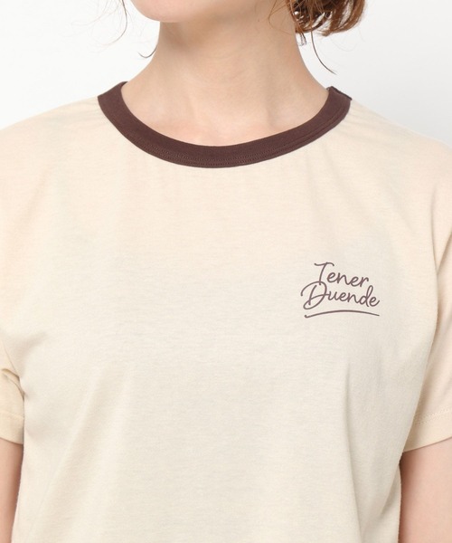 mysty woman(ミスティウーマン)の「ハイショクリンガーTシャツ 285710(Tシャツ/カットソー・レディース・ブラック/オフホワイト/ライトベージュ・FREE)」の19枚目の写真