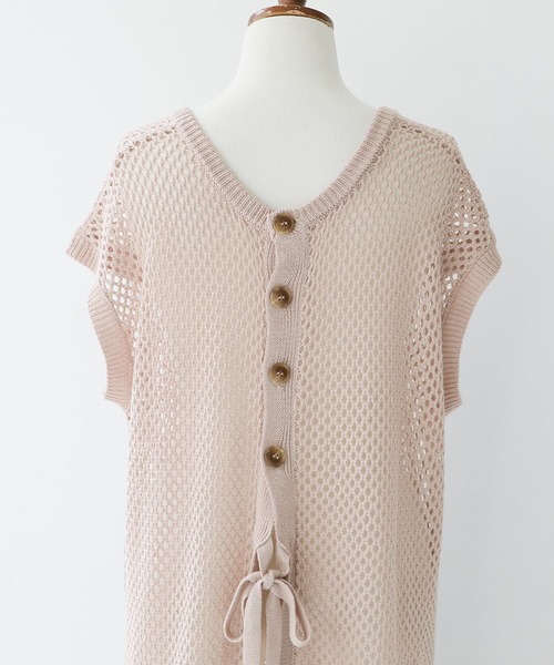 osharewalker（オシャレウォーカー）の「【廃盤】『メッシュ編み2wayロングニットベスト』（ベスト・レディース・ブラック/ベージュ・FREE）」の20枚目の写真