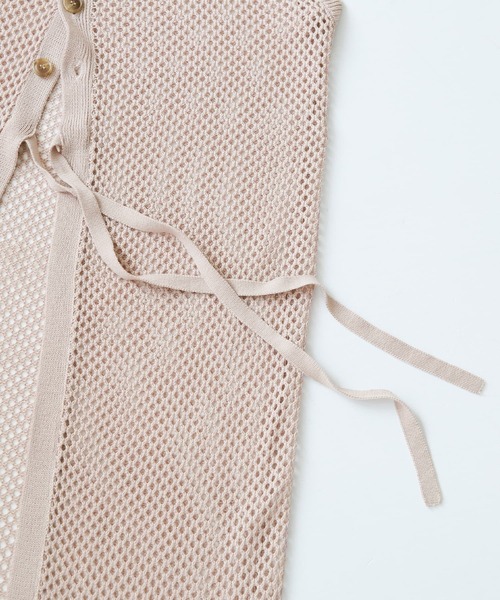 osharewalker（オシャレウォーカー）の「【廃盤】『メッシュ編み2wayロングニットベスト』（ベスト・レディース・ブラック/ベージュ・FREE）」の21枚目の写真