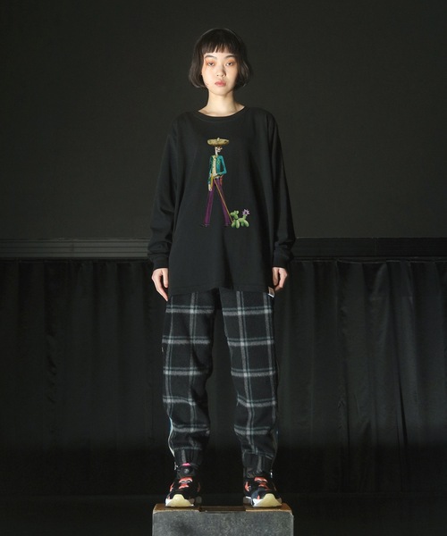 STORAMA（ストラマ）の「Wool check line pants（その他パンツ・メンズ・ブラック/グレー・S/M）」の3枚目の写真