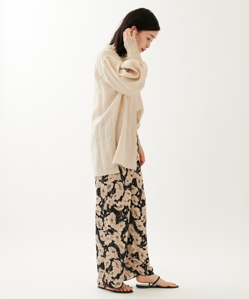 journal standard L'essage(ジャーナルスタンダードレサージュ)の「NORTHERNリネン/メンアサストライプシャーリングブラウス(シャツ/ブラウス・レディース・ネイビー/ナチュラル/ブルー系その他・FREE)」の7枚目の写真