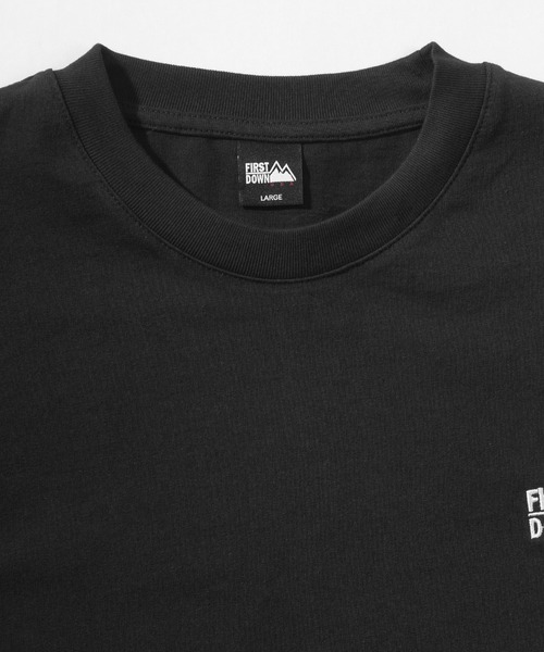 FIRST DOWN(ファーストダウン)の「【FIRST DOWN/ファーストダウン】ビッグシルエット ワンポイント ブランドロゴ刺繍 半袖Tシャツ(Tシャツ/カットソー・メンズ・ホワイト/ブラック・M/L/XL)」の5枚目の写真