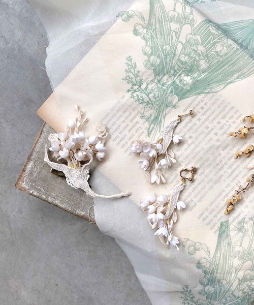 m.soeur（エムスール）の「スズランレースの片耳イヤリング＊（イヤリング・レディース・ホワイト・FREE）」の5枚目の写真