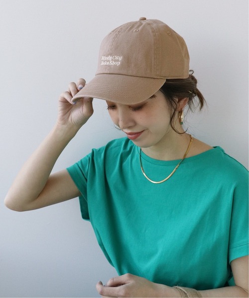 B.C STOCK（ベーセーストック）の「《追加》Embroidery Cap（キャップ・レディース・チャコールグレー/ベージュ/グリーン/イエロー・FREE）」の21枚目の写真