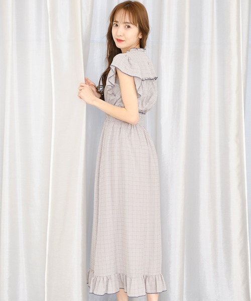 TITTY&CO.（ティティーアンドコー）の「【TITTY&CO.】メローデザインチェックワンピース（ワンピース・レディース・ライトブルー/ブラック・SMALL/MEDIUM）」の9枚目の写真