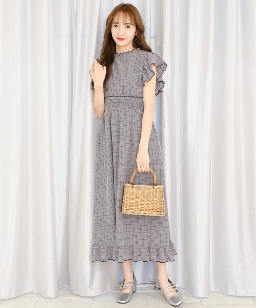 TITTY&CO.（ティティーアンドコー）の「【TITTY&CO.】メローデザインチェックワンピース（ワンピース・レディース・ライトブルー/ブラック・SMALL/MEDIUM）」の4枚目の写真