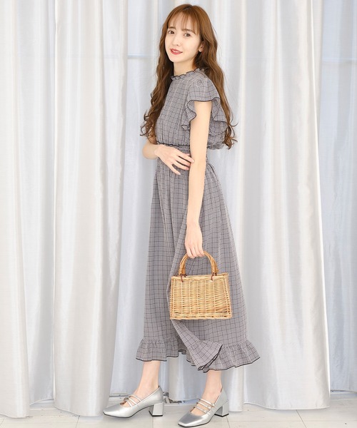 TITTY&CO.（ティティーアンドコー）の「【TITTY&CO.】メローデザインチェックワンピース（ワンピース・レディース・ライトブルー/ブラック・SMALL/MEDIUM）」の5枚目の写真