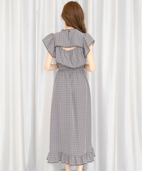 TITTY&CO.（ティティーアンドコー）の「【TITTY&CO.】メローデザインチェックワンピース（ワンピース・レディース・ライトブルー/ブラック・SMALL/MEDIUM）」の3枚目の写真