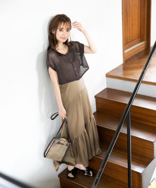 mysty woman(ミスティウーマン)の「PVCモノグラムバッグ 297281(ショルダーバッグ・レディース・ブラウン/ライトベージュ・FREE)」の14枚目の写真