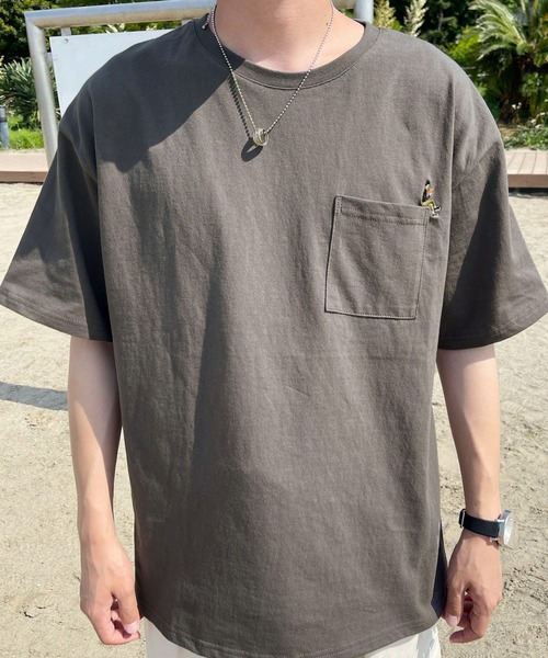 PairPair（ペアペア）の「holiday刺繍Tシャツ(ユニセックス)（Tシャツ/カットソー・メンズ・オフホワイト/グリーン/ホワイト系その他/ブラック系その他/グリーン系その他/スミクロ・フリー）」の10枚目の写真