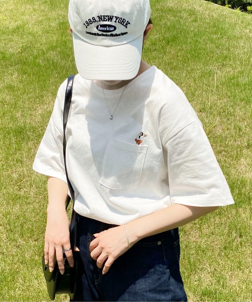 PairPair（ペアペア）の「holiday刺繍Tシャツ(ユニセックス)（Tシャツ/カットソー・メンズ・オフホワイト/グリーン/ホワイト系その他/ブラック系その他/グリーン系その他/スミクロ・フリー）」の12枚目の写真