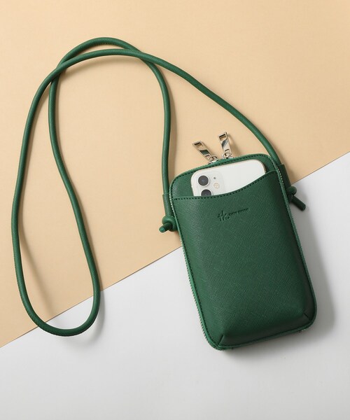 tk.TAKEO KIKUCHI（ティーケータケオキクチ）の「◆縦型スマホポーチ（ショルダーバッグ・メンズ・ブラック/ベージュ系/ブラック系/オレンジ/グリーン系その他2/ブラウン系4/ブラック系3・00）」の6枚目の写真