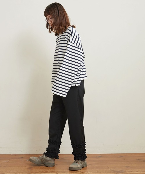 fig Ｌondon（フィグロンドン）の「border short PO（Tシャツ/カットソー・レディース・ネイビー/ブルー・FREE）」の13枚目の写真