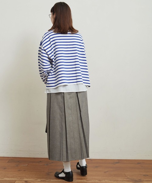 fig Ｌondon（フィグロンドン）の「border short PO（Tシャツ/カットソー・レディース・ネイビー/ブルー・FREE）」の11枚目の写真