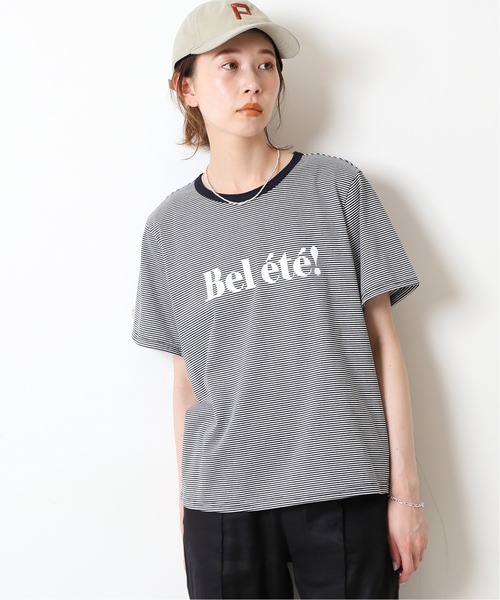SLOBE IENA(スローブイエナ)の「《追加》Bel ete ロゴTシャツ(Tシャツ/カットソー・レディース・ホワイト/サックスブルー/ネイビー・FREE)」の14枚目の写真